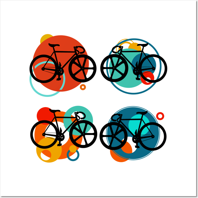 Four Fixies Wall Art by Crooked Skull